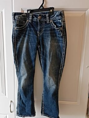 Silver Jeans Boot Cut Jeans in Washed Blue Denim